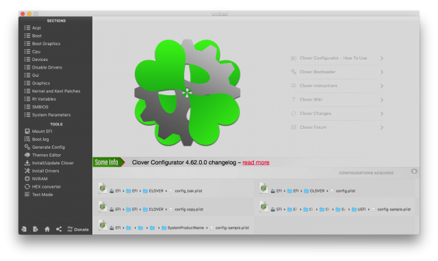 reset nvram using clover configurator